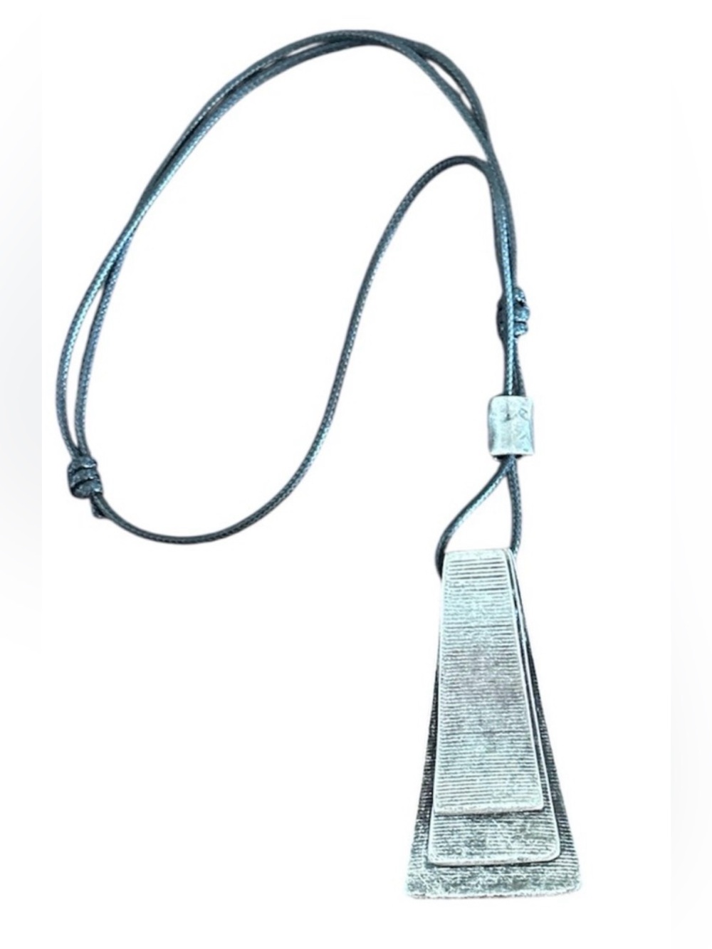 Artisan Pendant Necklace with Adjustable Black Cord Unisex